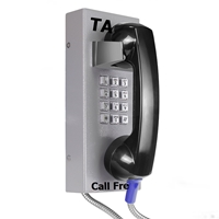vandal proof waterproof external taxifree phone hotline non corrosive with handset and keypad for in-call routing