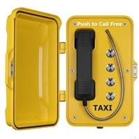industrial taxi waterproof telephone with door and handset 4 button autodial memory
