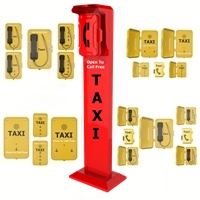 weatherproof and vandal proof industrial taxi free phone telephone with pillar