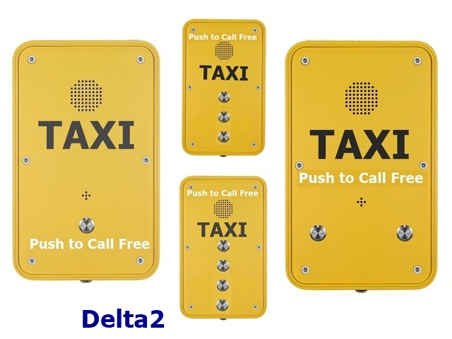 wall mounted taxi speakerphone call points for internal or external application, water tight and vandal resistant