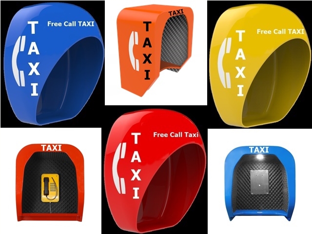 acoustic waterproof flame retardant booths and hoods for taxi call points 