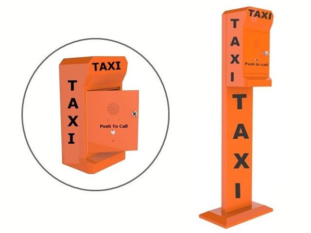 taxi 3g wireless or voip taxi free phone call pillar vandal proof and water tight IP66 battery or lined power