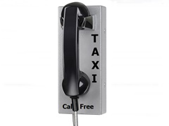stainless steel slimline taxi booking freephone hotline telephone vandal proof with handset