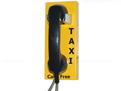yellow taxi booking telephone freephone robust and durable wall mounted call point
