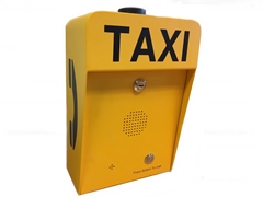 3G analogue or voip battery powered taxi call point for external application, IP66 waterproof and vandal resistant
