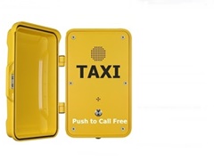 single button industrial taxi free phone and telephone watertight IP66 with telephone door, 3G, analogue or VoIP