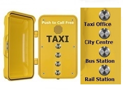 4 button waterproof taxi telephone with secure telephone door robust ant vandal casing for 3g analogue or voip