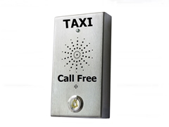 stainless steel robust taxi booking service telephone speakerphone for receptions hotels and wall mounting